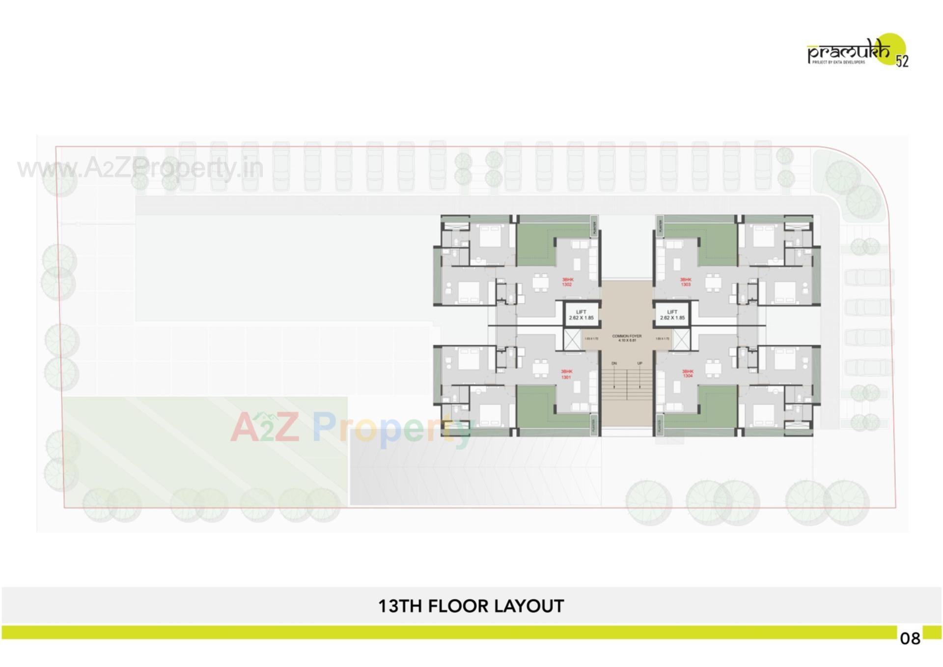 Layout of real estate project Pramukh located at Adalaj, Gandhinagar, Gujarat