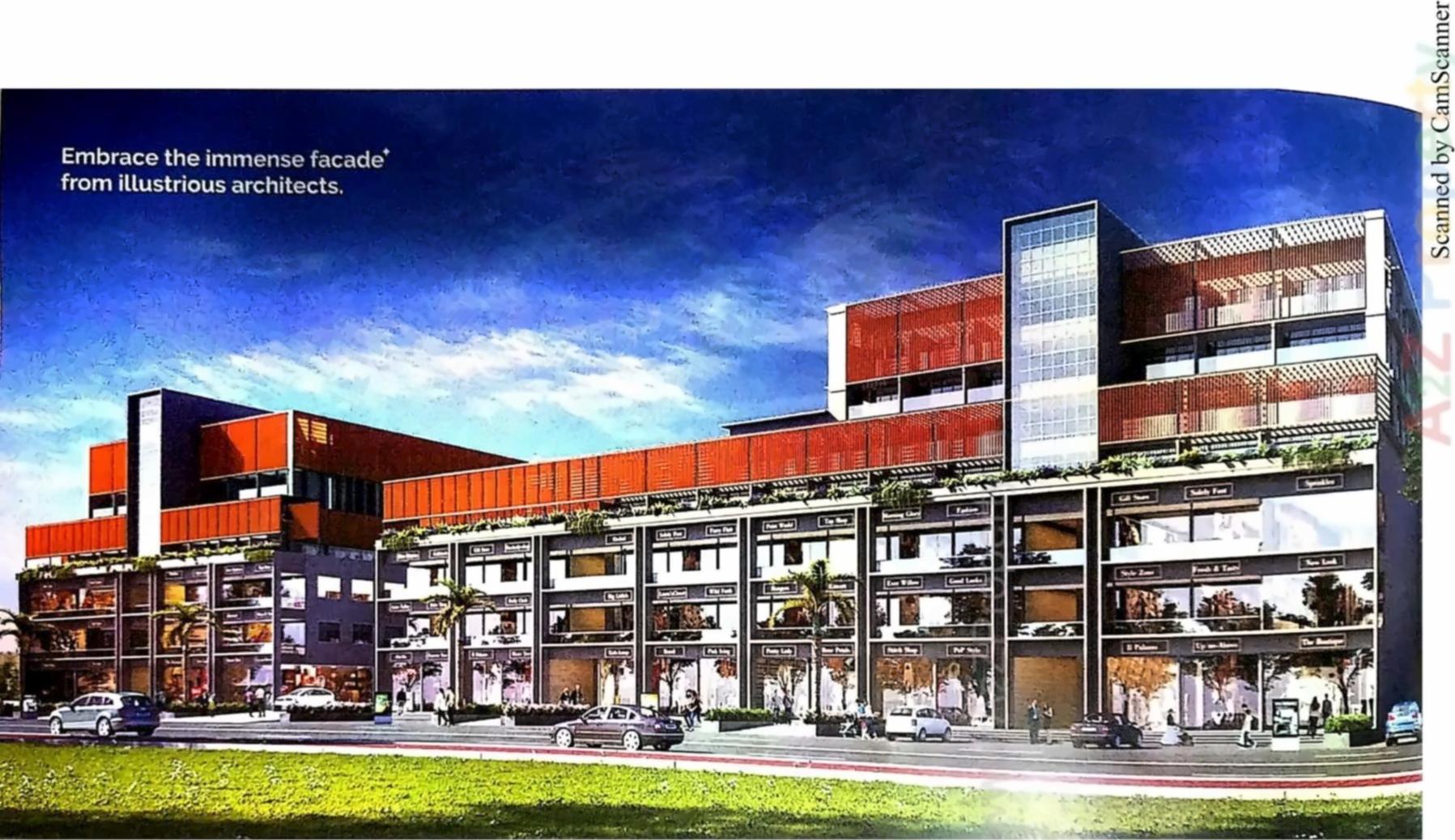 3D Elevation of real estate project Pramukh Anand Orbit Mall located at Sargasan, Gandhinagar, Gujarat