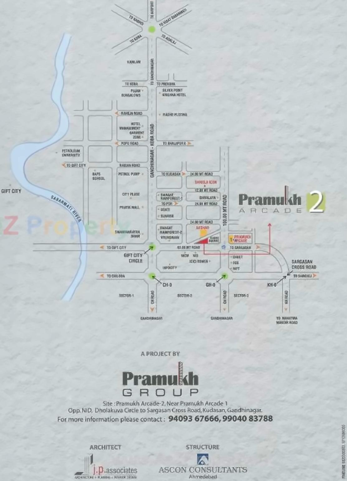  of real estate project Pramukh Arcade located at Dholakuva, Gandhinagar, Gujarat