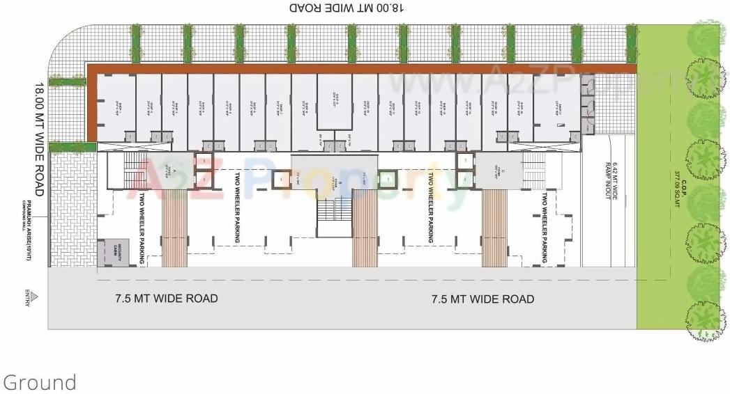 Layout of real estate project Pramukh Arise located at Uvarsad, Gandhinagar, Gujarat