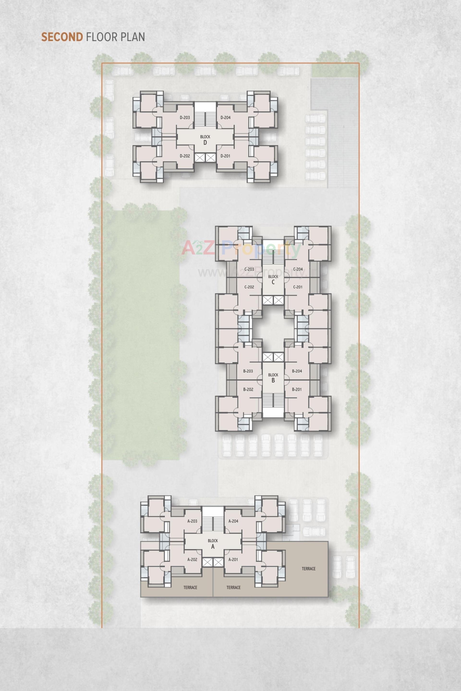 Layout of real estate project Pramukh Arista located at Tarapur, Gandhinagar, Gujarat