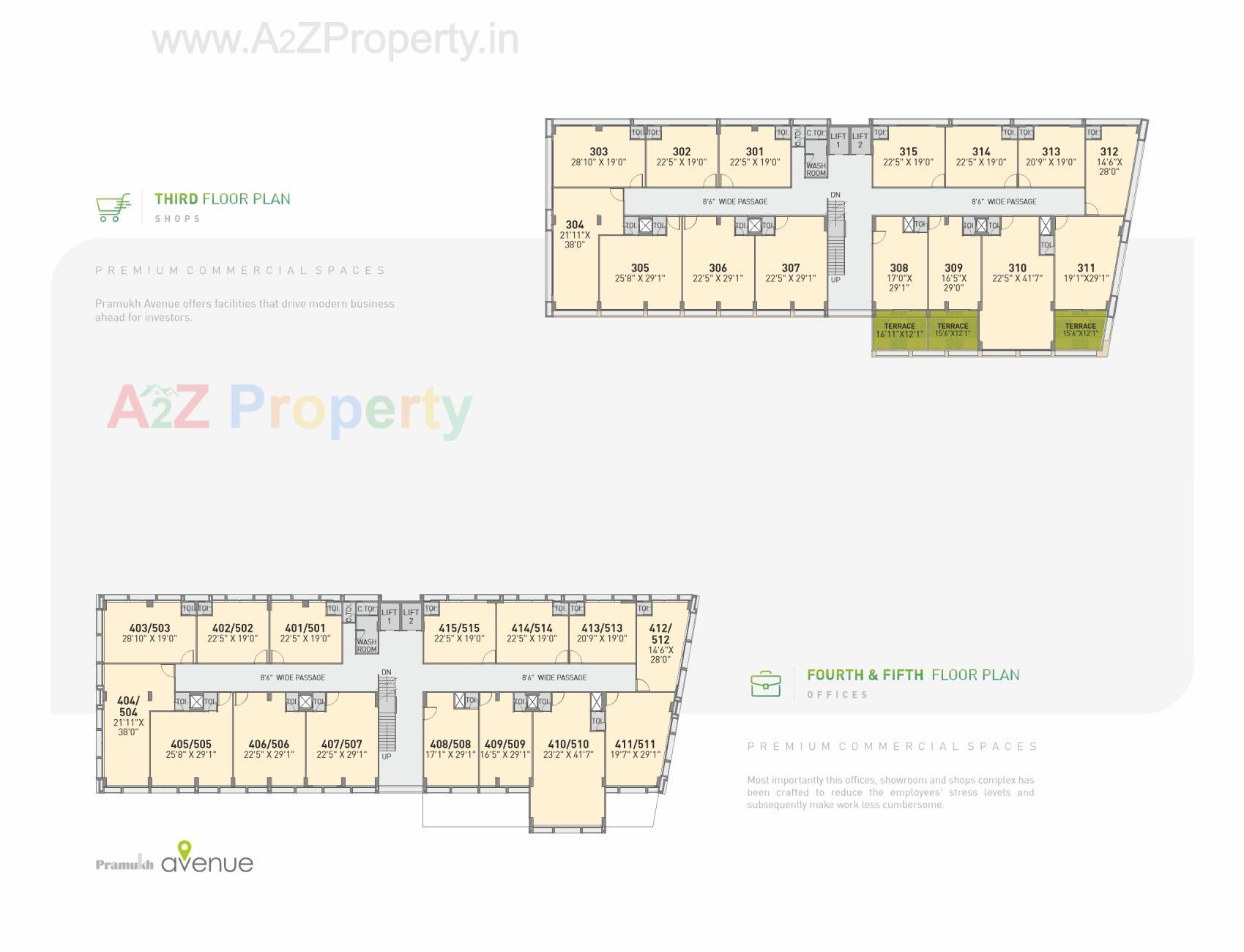 Layout of real estate project Pramukh Avenue located at Gandhinagar, Gandhinagar, Gujarat