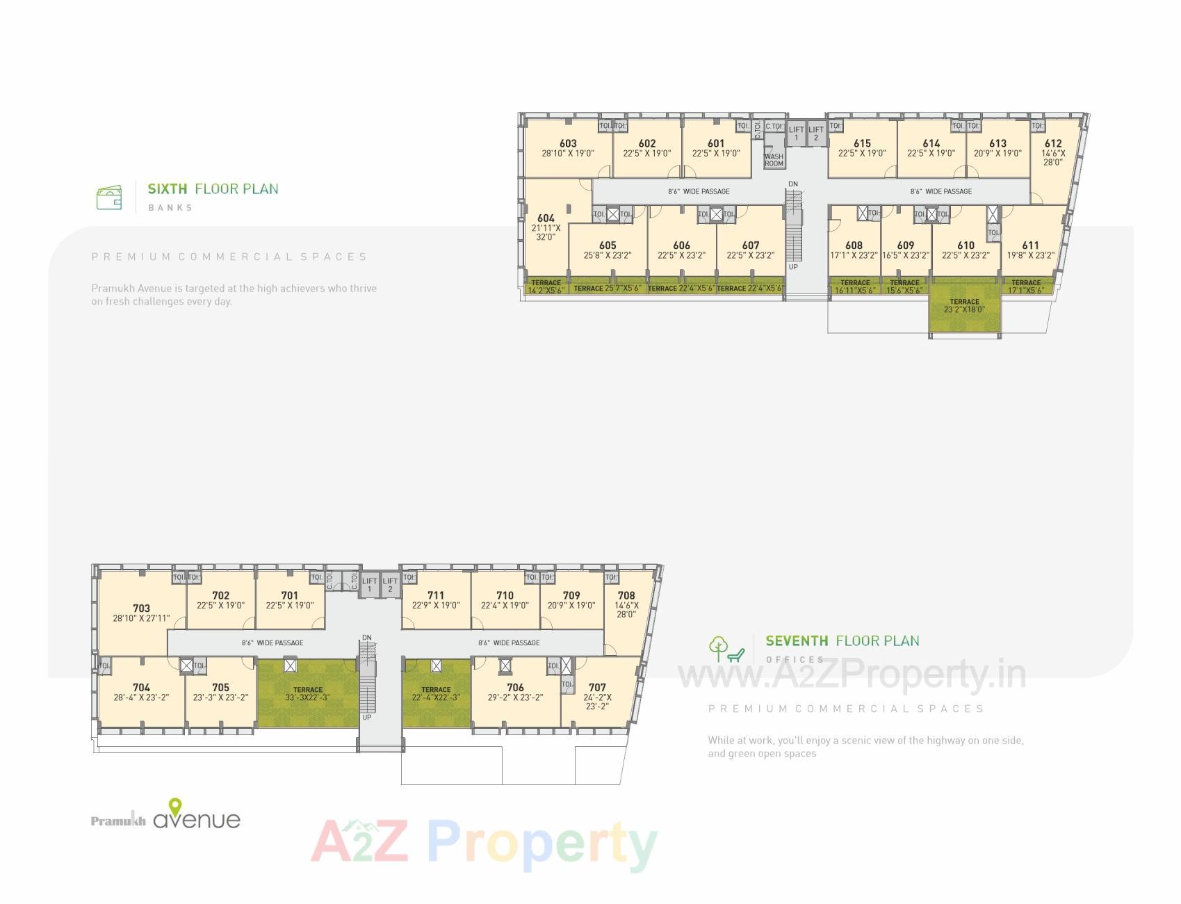 Layout of real estate project Pramukh Avenue located at Gandhinagar, Gandhinagar, Gujarat