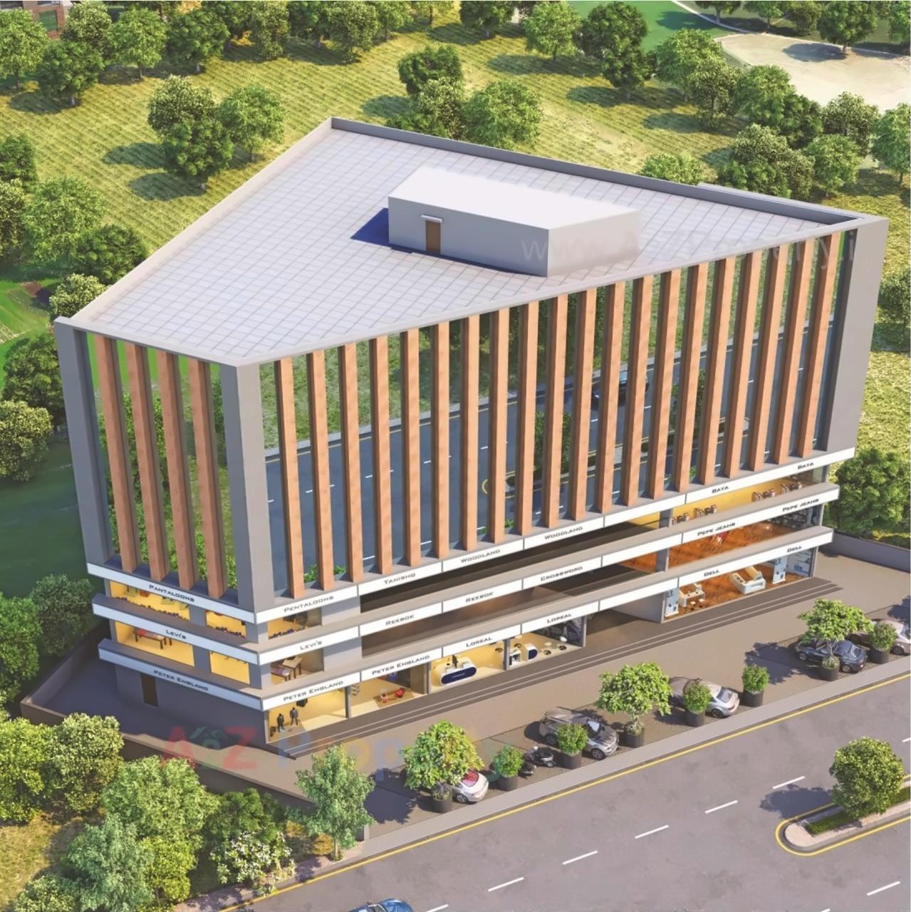 3D Elevation of real estate project Pramukh Ayan located at Gandhinagar, Gandhinagar, Gujarat