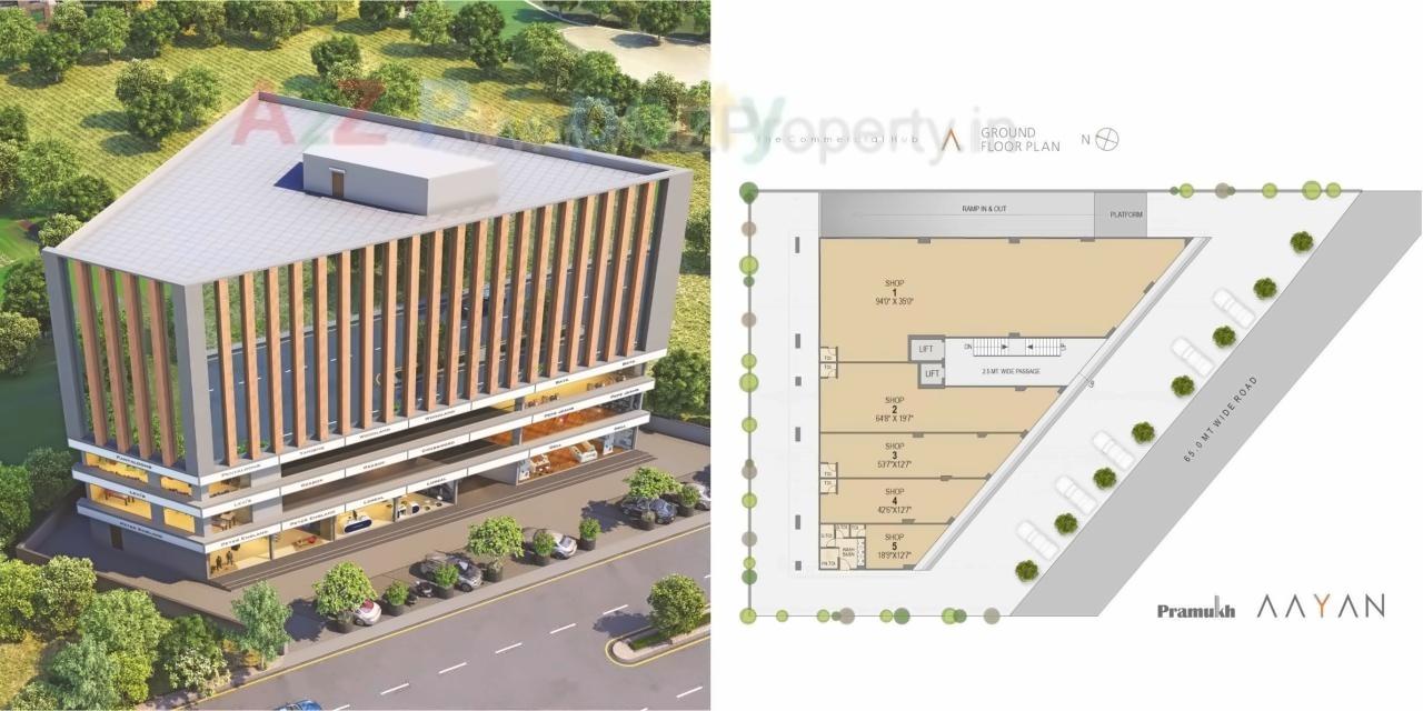 3D Elevation of real estate project Pramukh Ayan located at Gandhinagar, Gandhinagar, Gujarat