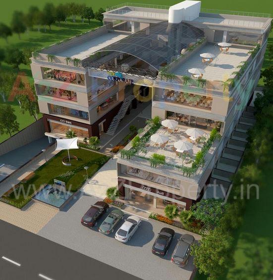 3D Elevation of real estate project Pramukh Corporate located at Raisan, Gandhinagar, Gujarat