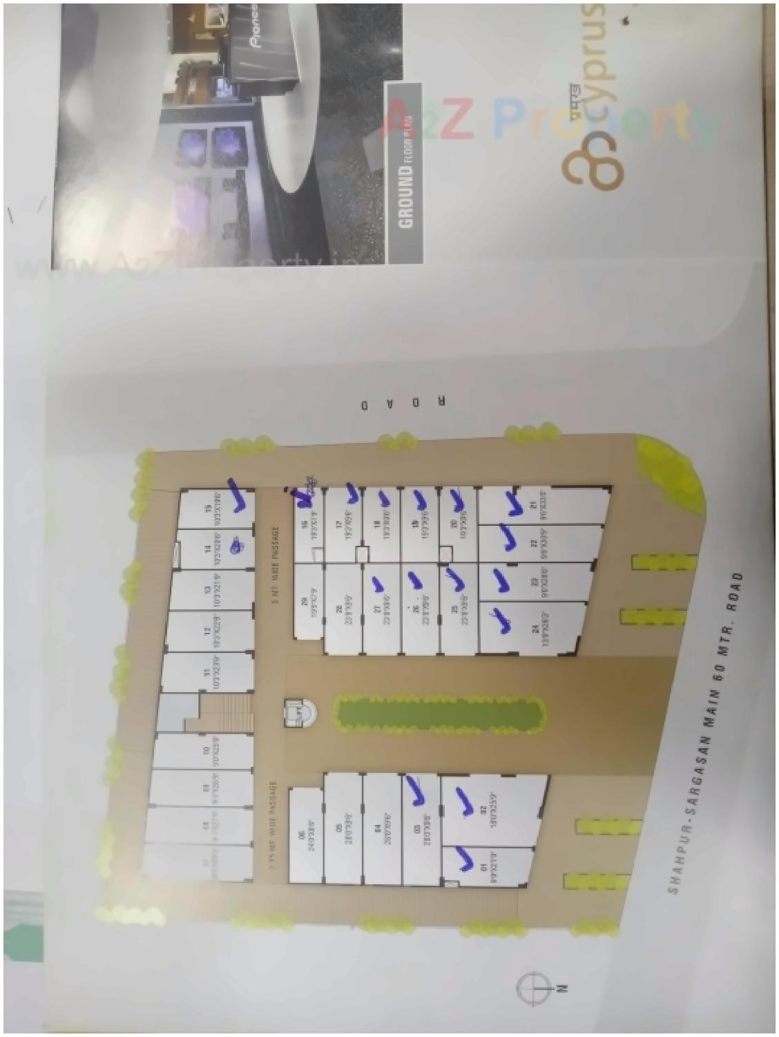 Layout of real estate project Pramukh Cyprus located at Sargasan, Gandhinagar, Gujarat