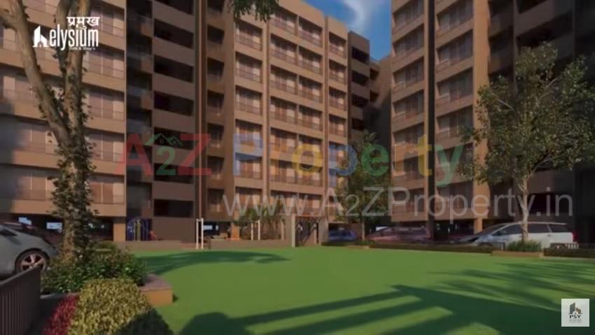 3D Elevation of real estate project Pramukh Elysium located at Uvarsad, Gandhinagar, Gujarat