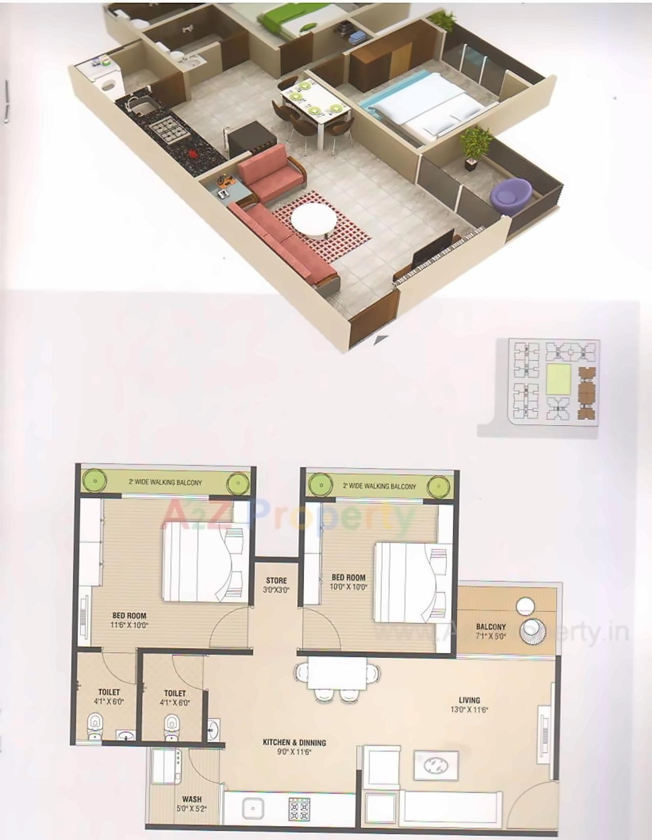 Layout of real estate project Pramukh Elysium located at Uvarsad, Gandhinagar, Gujarat
