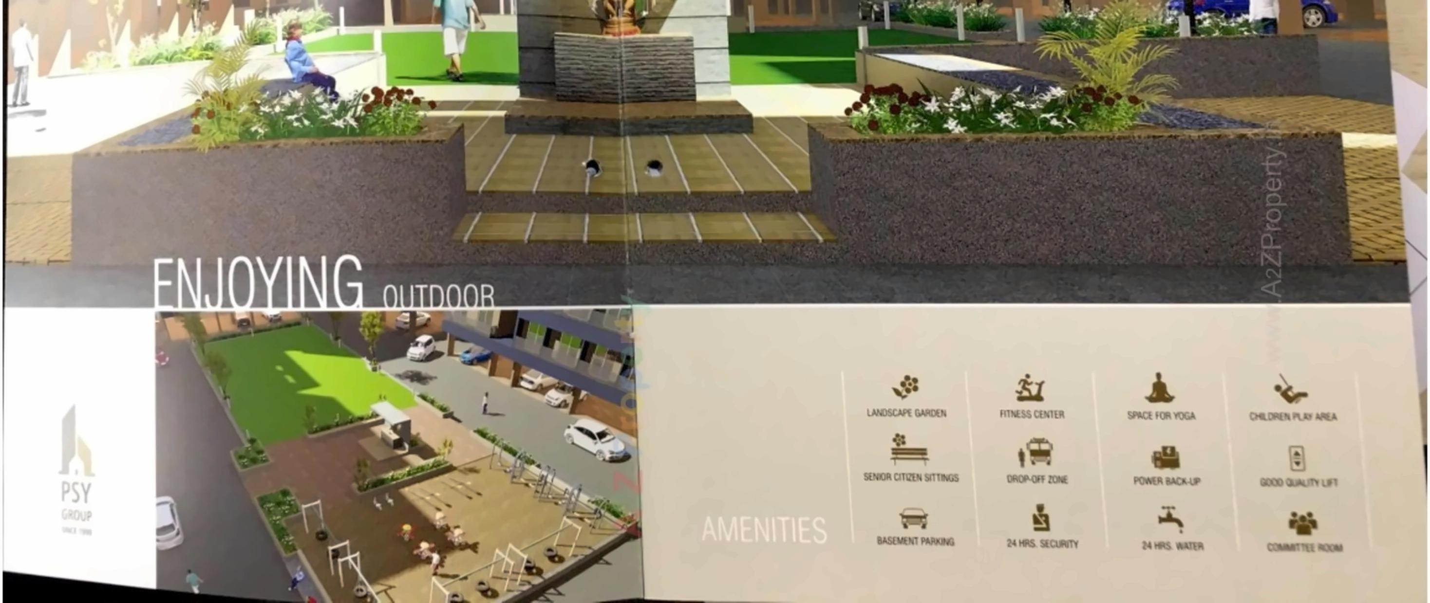 3D Elevation of real estate project Pramukh Glory located at Uvarsad, Gandhinagar, Gujarat