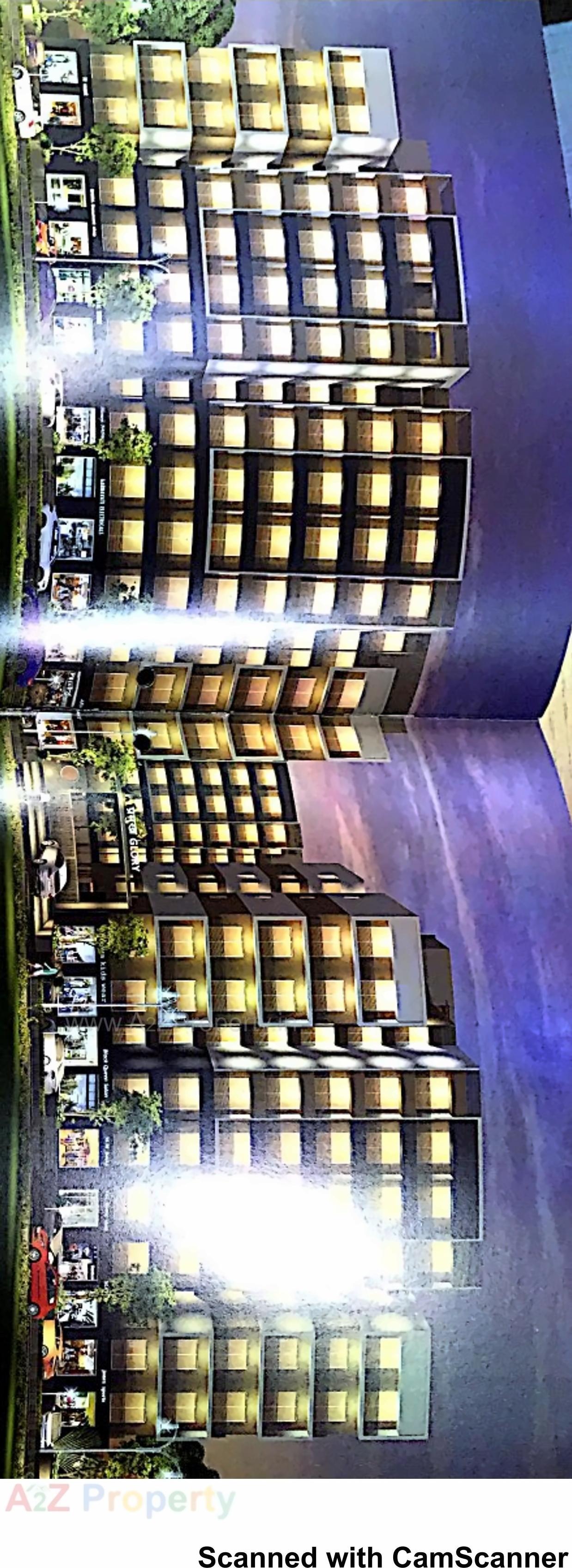 3D Elevation of real estate project Pramukh Glory located at Uvarsad, Gandhinagar, Gujarat