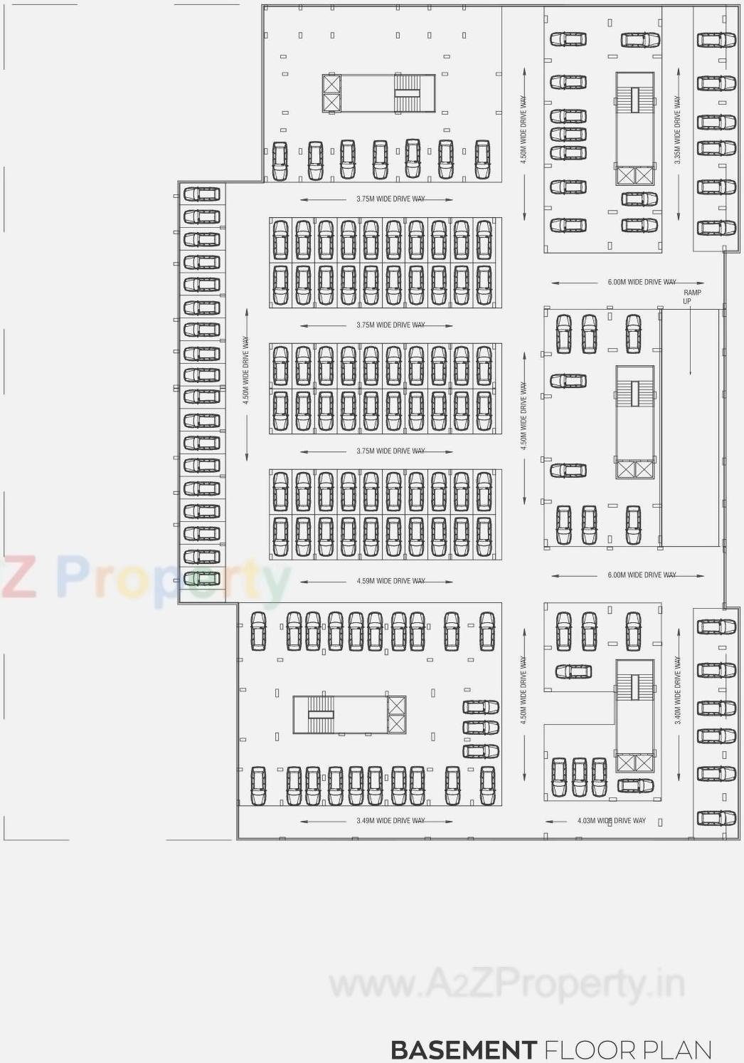 Layout of real estate project Pramukh Horizon located at Uvarsad, Gandhinagar, Gujarat
