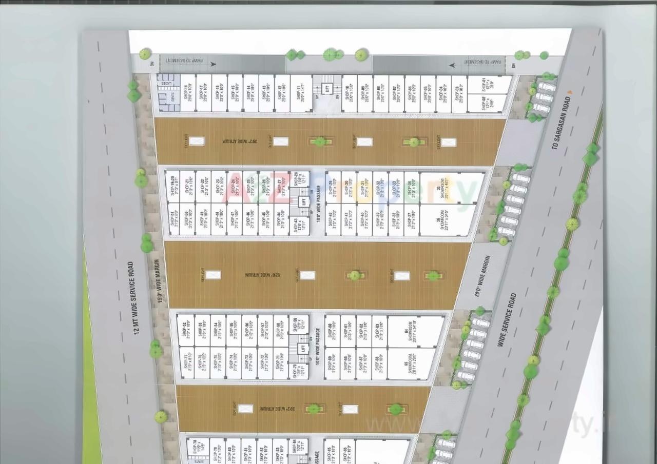 Layout of real estate project Pramukh Mastana located at Kudasan, Gandhinagar, Gujarat