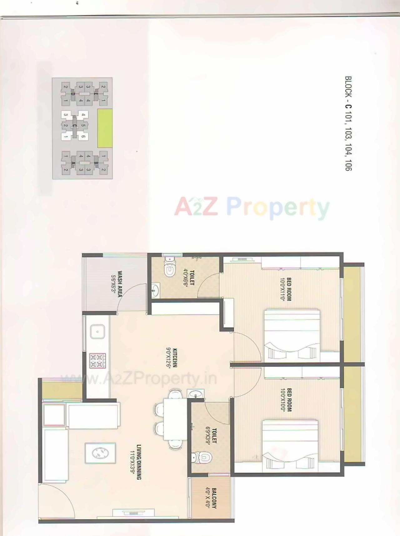 Layout of real estate project Pramukh Orchid located at Chiloda, Gandhinagar, Gujarat