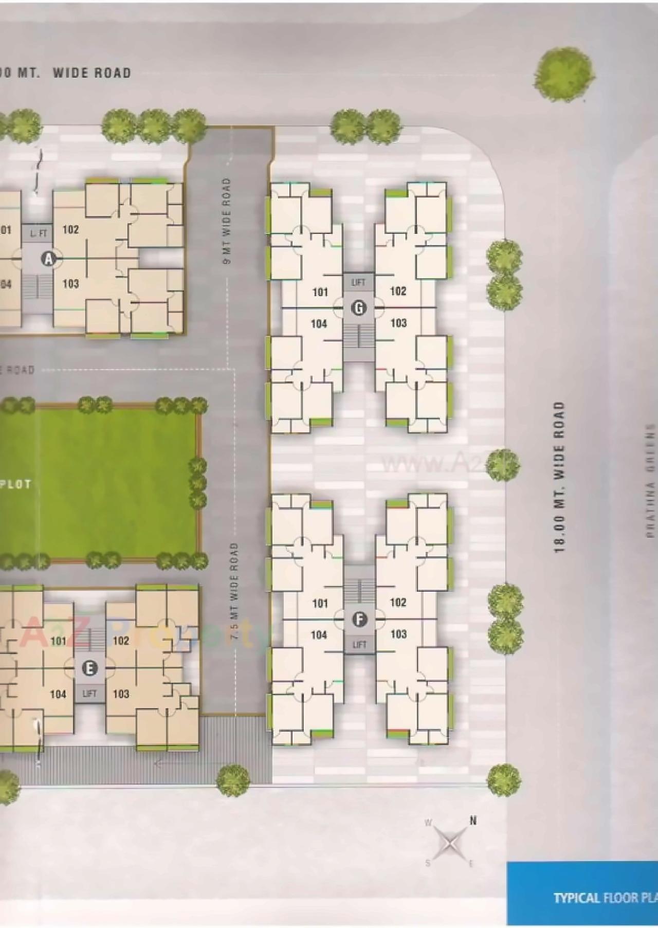 Layout of real estate project Pramukh Pacific located at Vavol, Gandhinagar, Gujarat