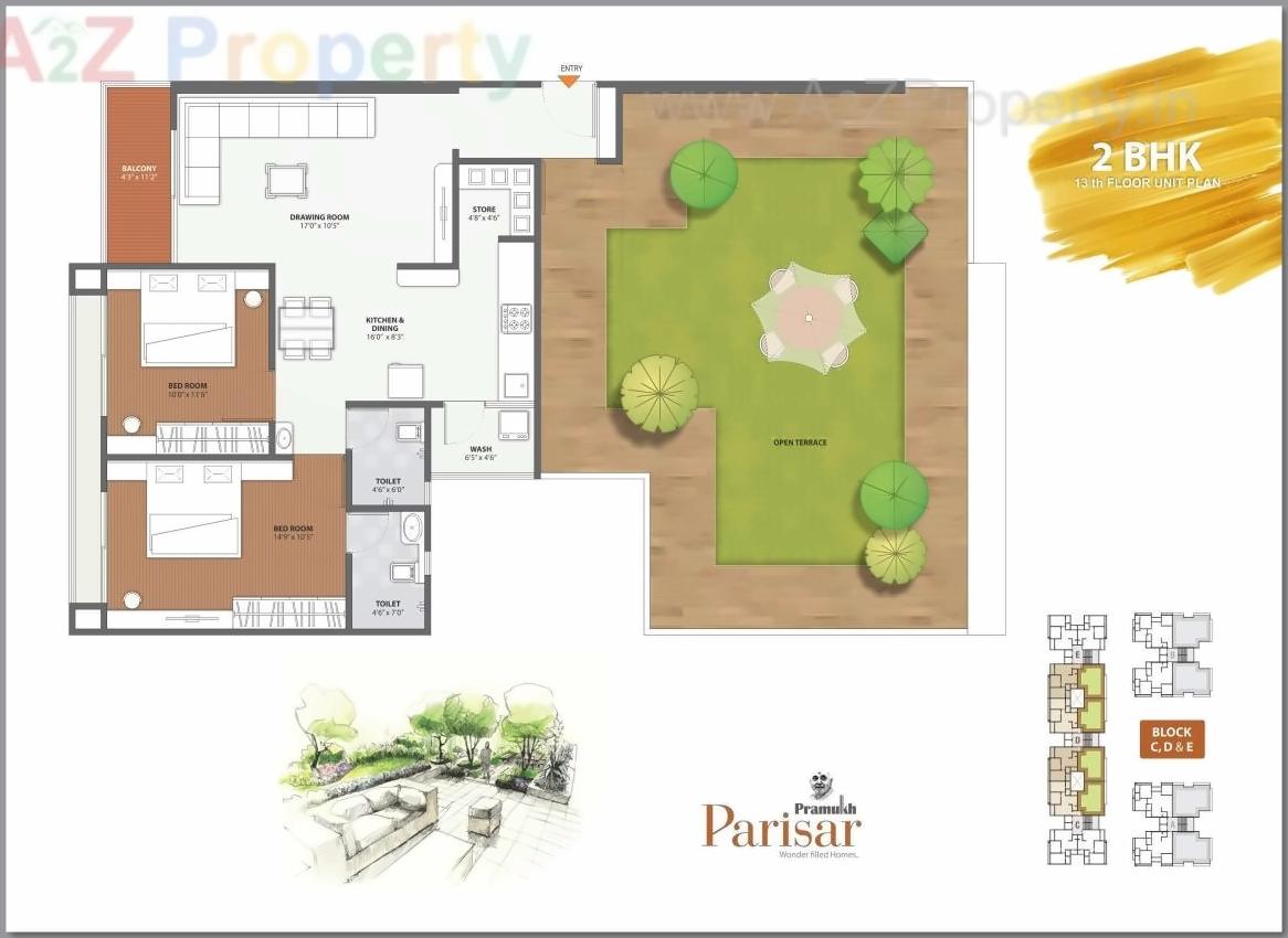 Layout of real estate project Pramukh Parisar located at Uvarsad, Gandhinagar, Gujarat