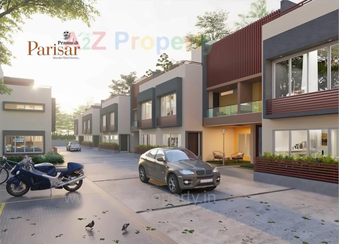 3D Elevation of real estate project Pramukh Parisar located at Uvarsad, Gandhinagar, Gujarat