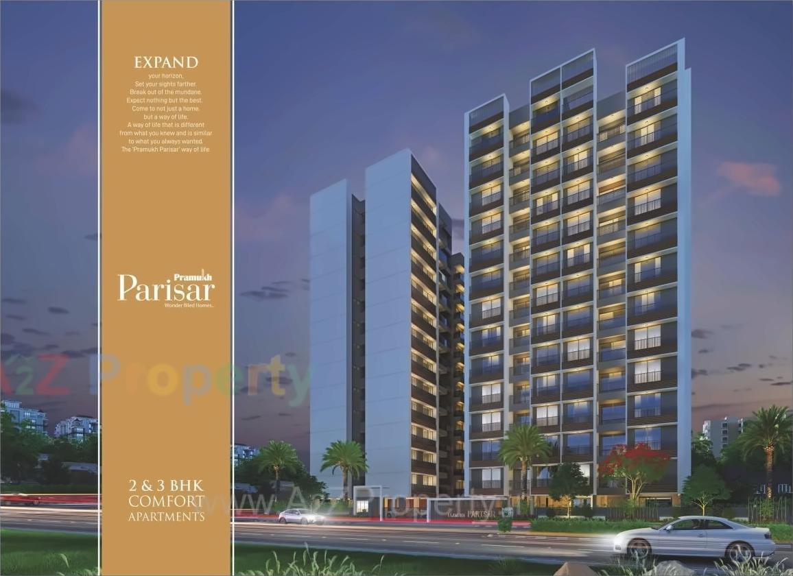 3D Elevation of real estate project Pramukh Parisar located at Uvarsad, Gandhinagar, Gujarat