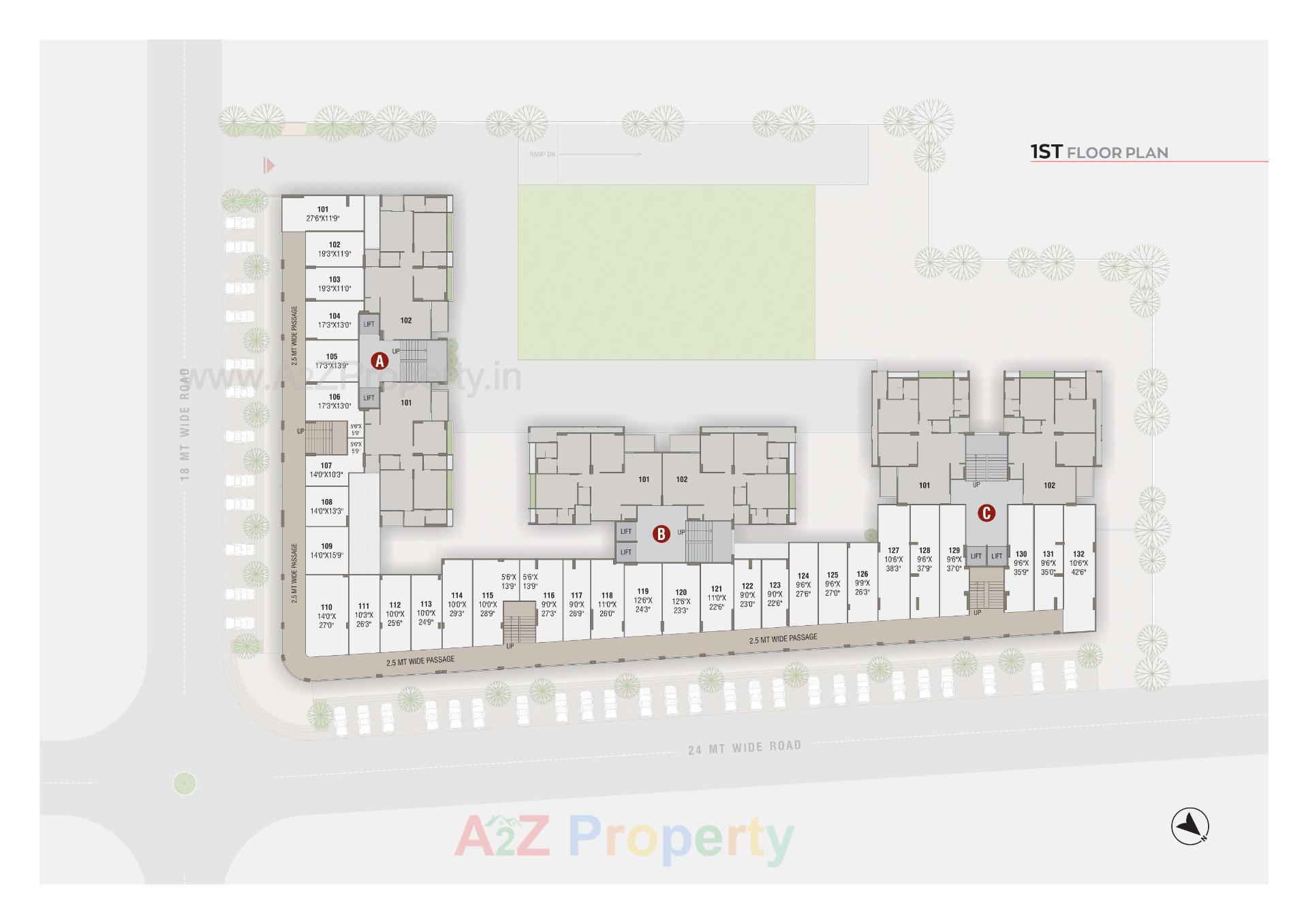 Layout of real estate project Pramukh Pearl located at Tarapur, Gandhinagar, Gujarat