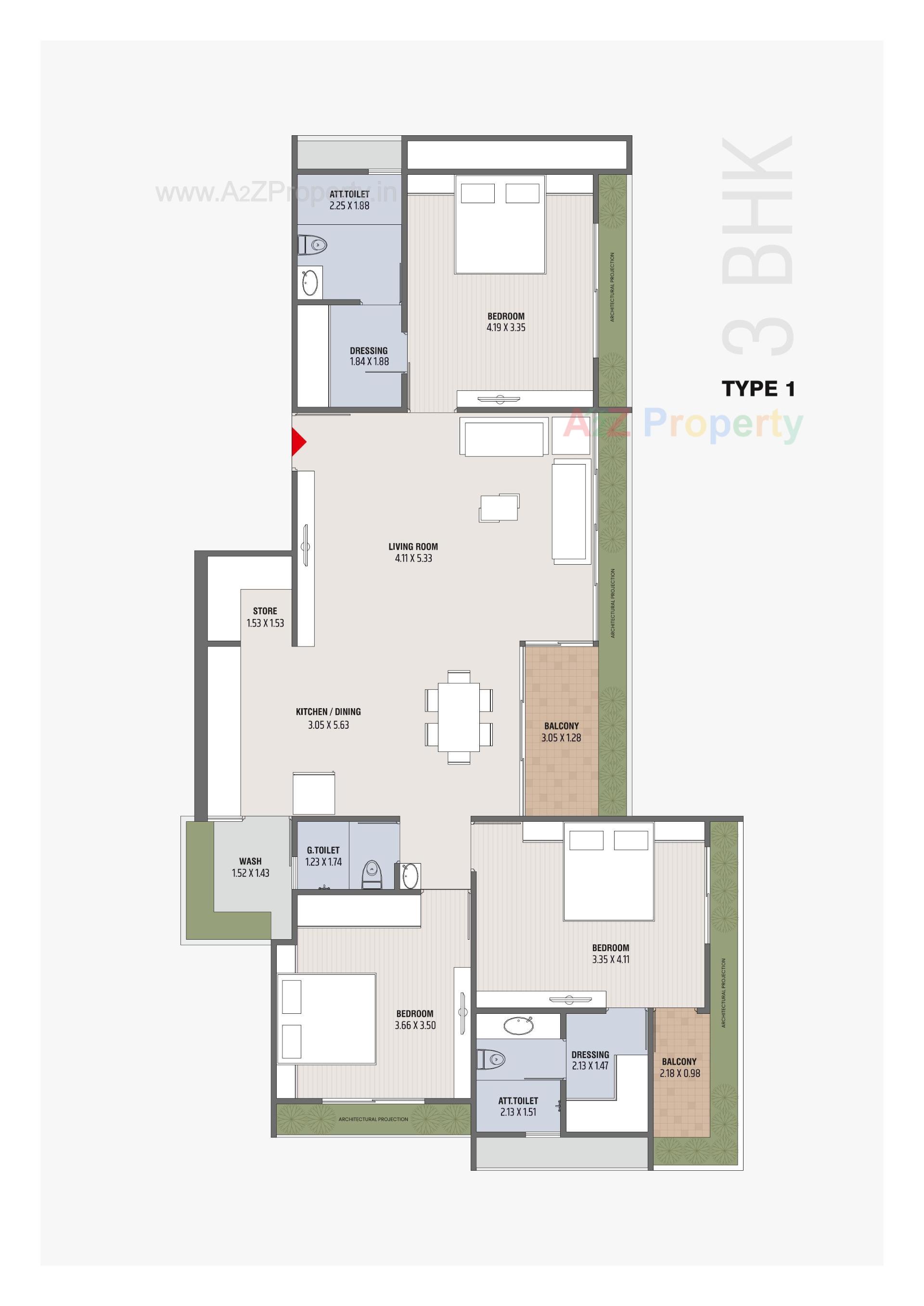 Layout of real estate project Pramukh Pentagon located at Por, Gandhinagar, Gujarat