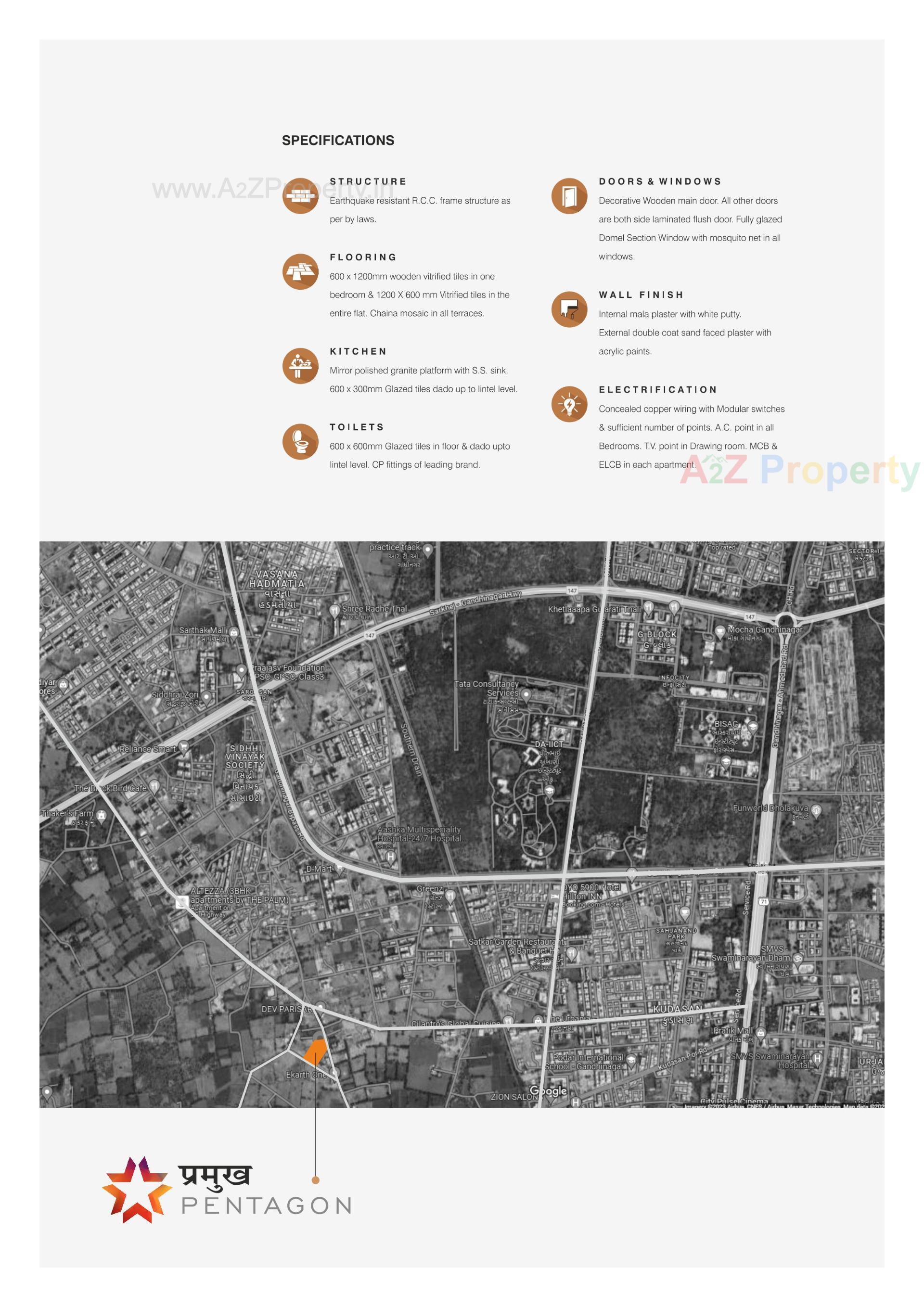  of real estate project Pramukh Pentagon located at Por, Gandhinagar, Gujarat