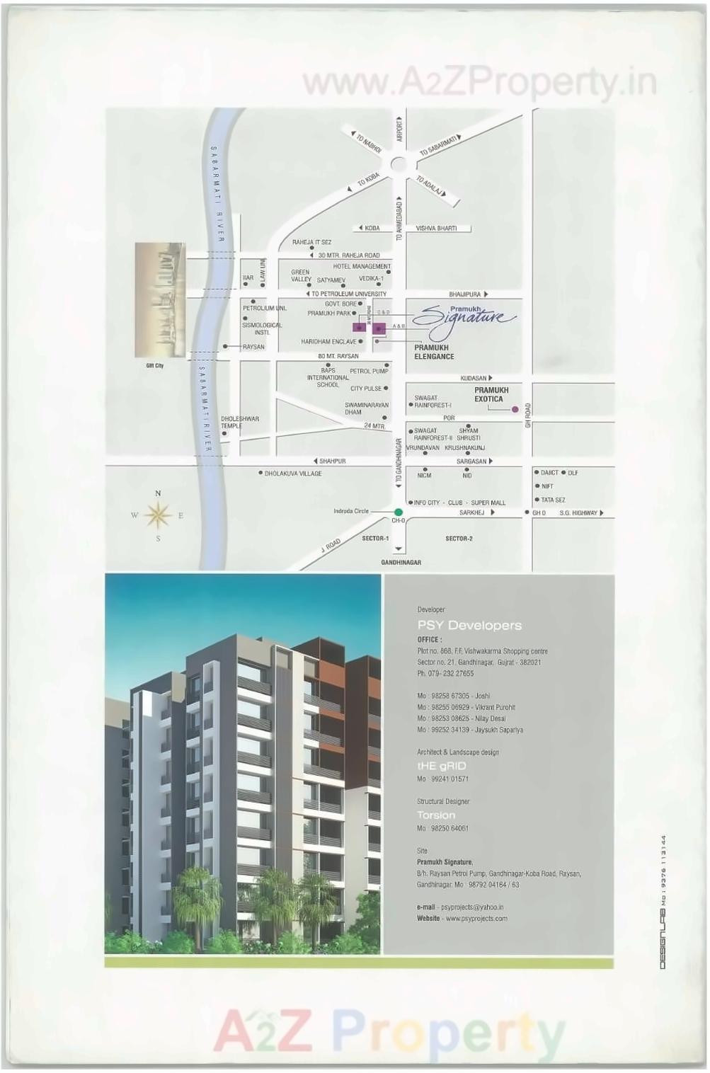 Layout of real estate project Pramukh Signature located at Kudasan, Gandhinagar, Gujarat
