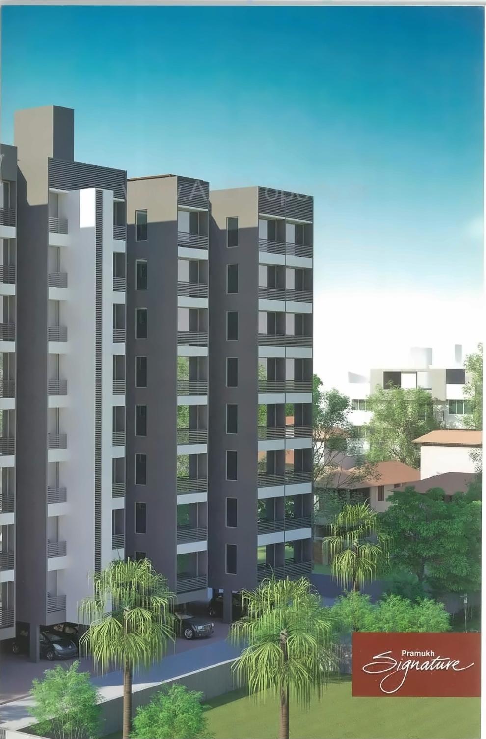3D Elevation of real estate project Pramukh Signature located at Kudasan, Gandhinagar, Gujarat