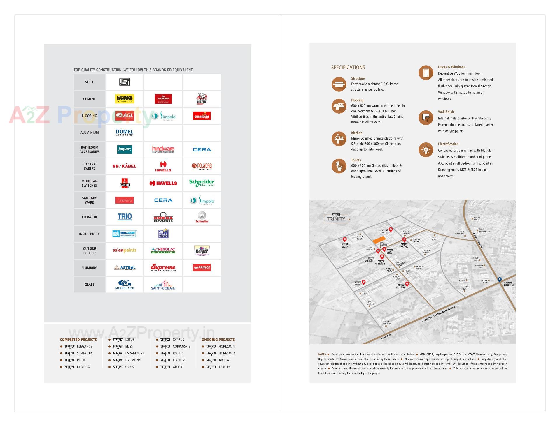  of real estate project Pramukh Trinity located at Uvarsad, Gandhinagar, Gujarat
