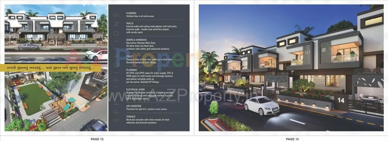 3D Elevation of real estate project Pramukh Villa located at Borisana, Gandhinagar, Gujarat