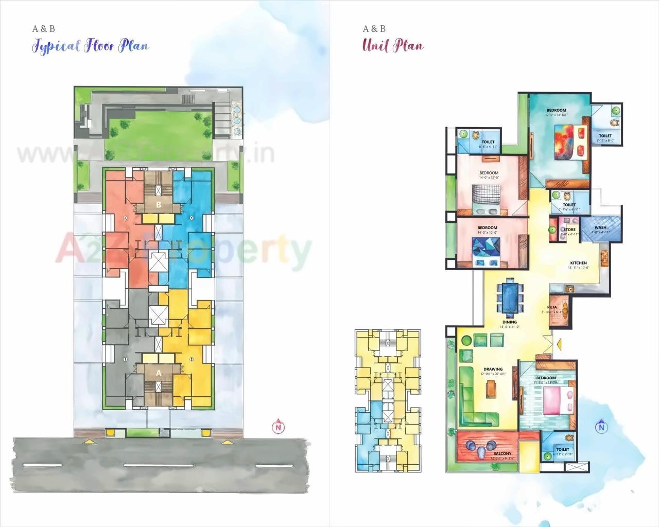 Layout of real estate project Prarabdh Residency located at Sargasan, Gandhinagar, Gujarat
