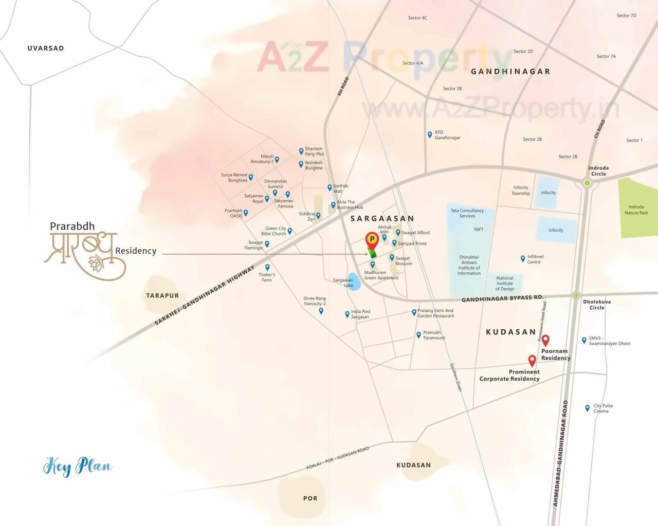  of real estate project Prarabdh Residency located at Sargasan, Gandhinagar, Gujarat