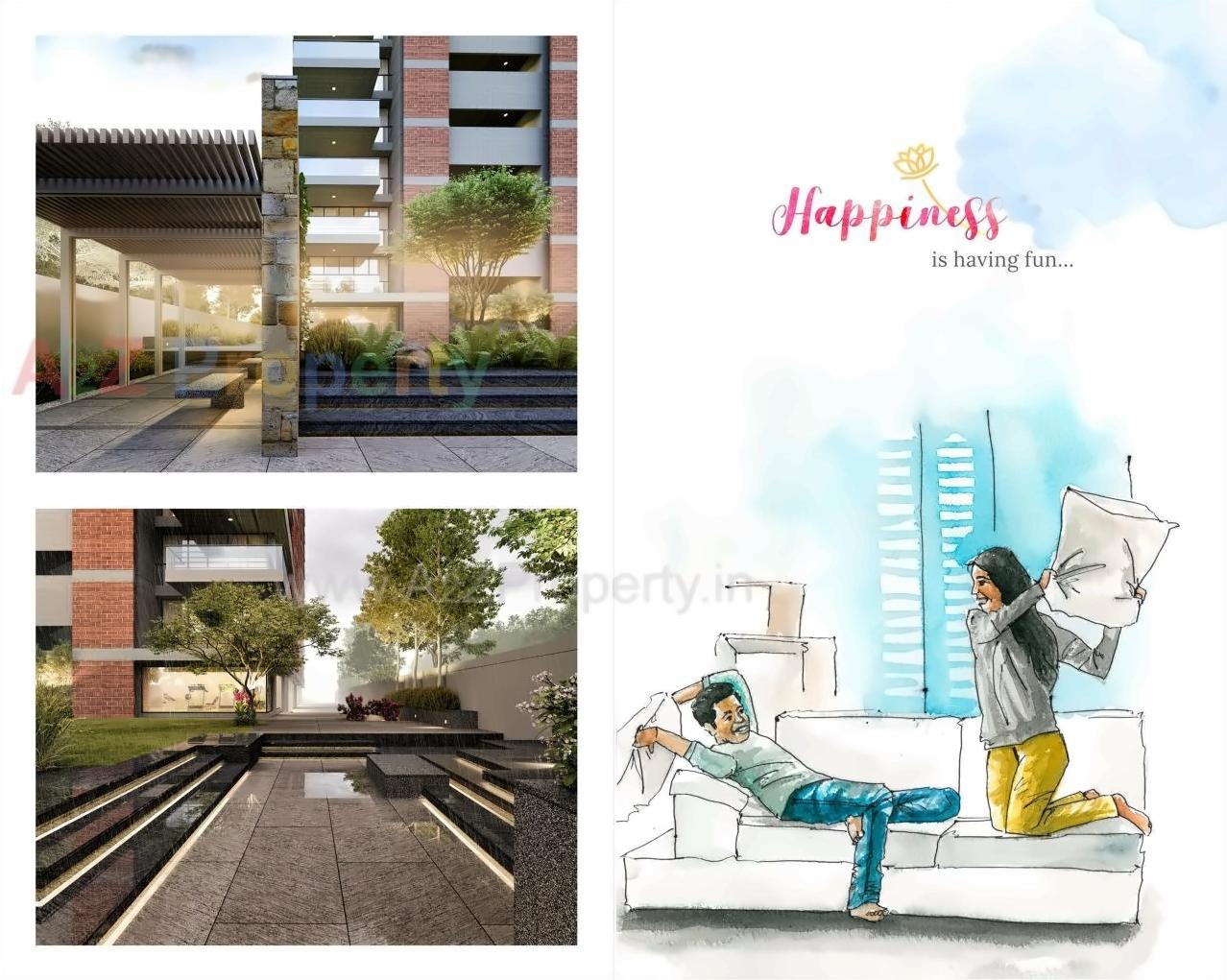 3D Elevation of real estate project Prarabdh Residency located at Sargasan, Gandhinagar, Gujarat