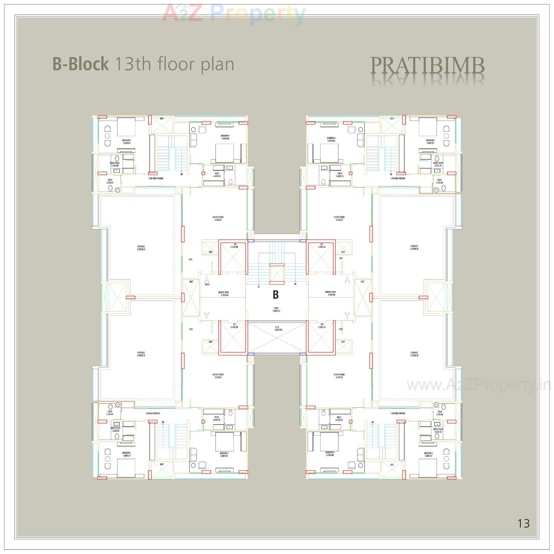 Layout of real estate project Pratibimb located at Kudasan, Gandhinagar, Gujarat