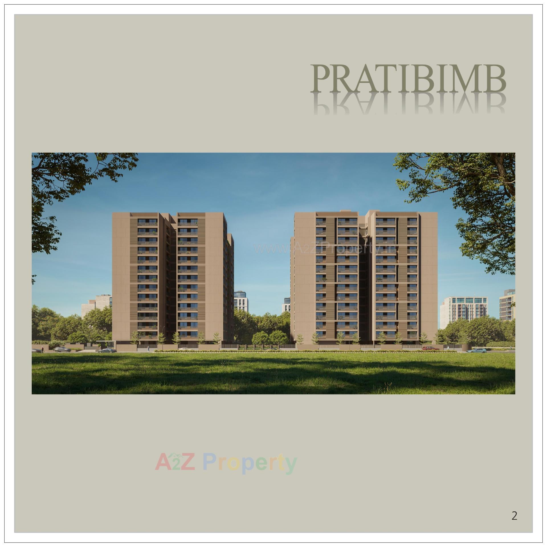 3D Elevation of real estate project Pratibimb located at Kudasan, Gandhinagar, Gujarat