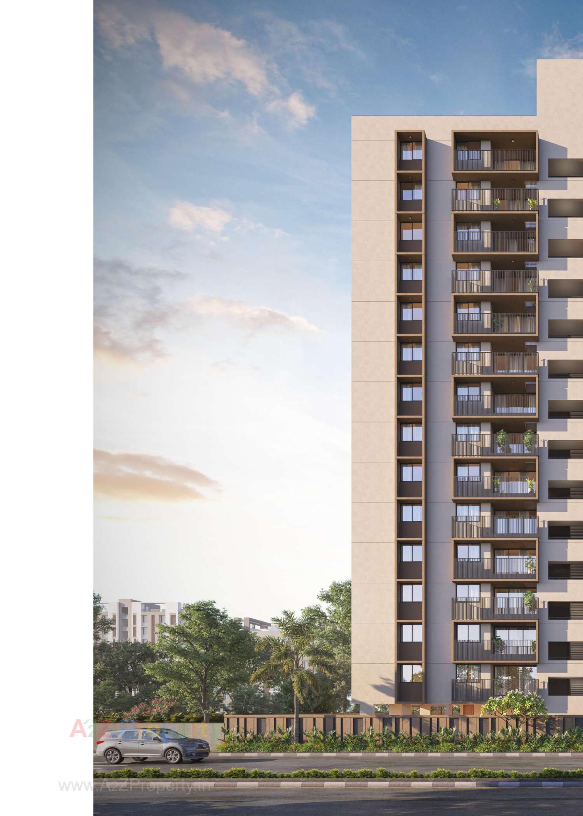 3D Elevation of real estate project Pravesh located at Randesan, Gandhinagar, Gujarat