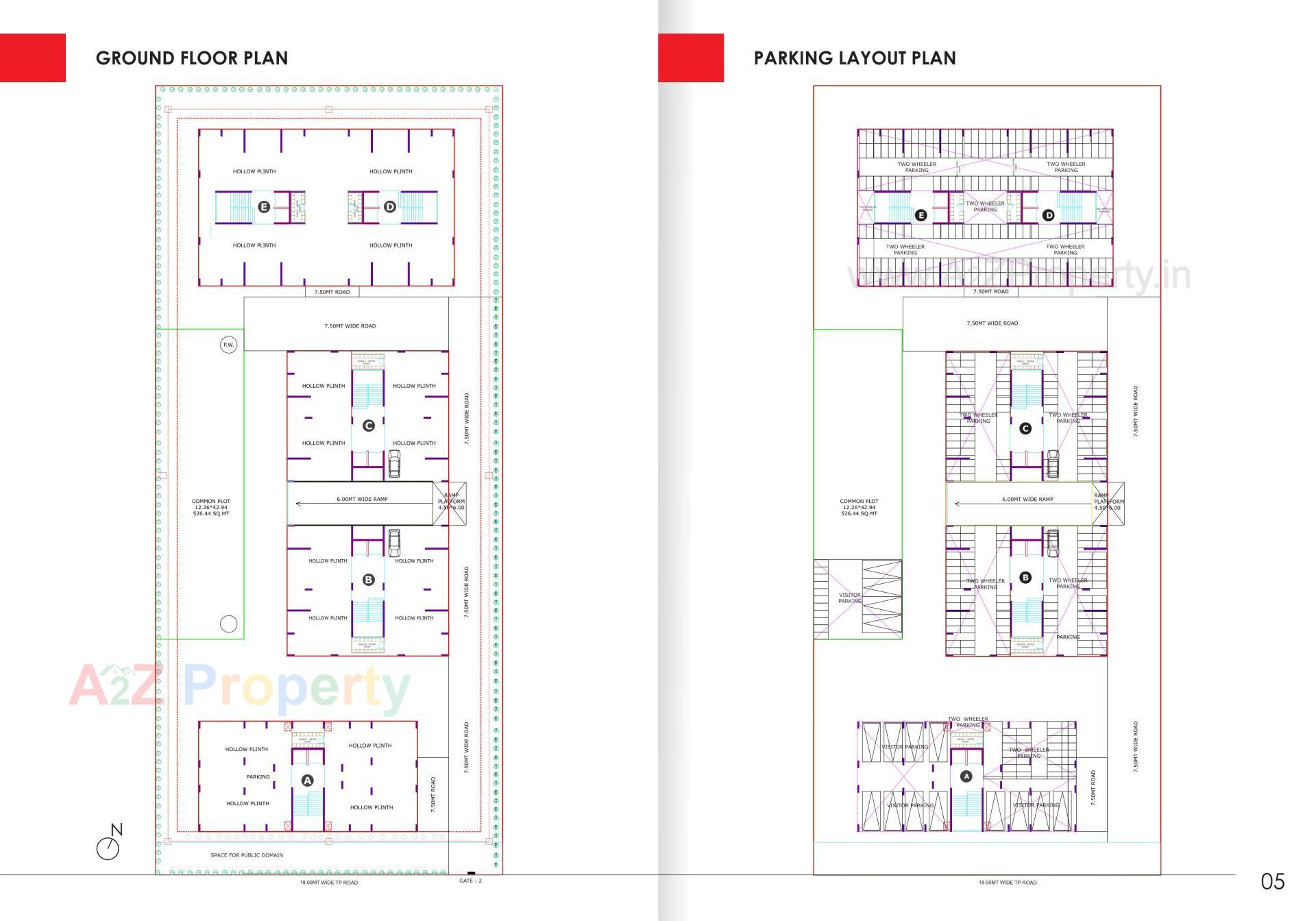 Layout of real estate project Pravesh located at Randesan, Gandhinagar, Gujarat