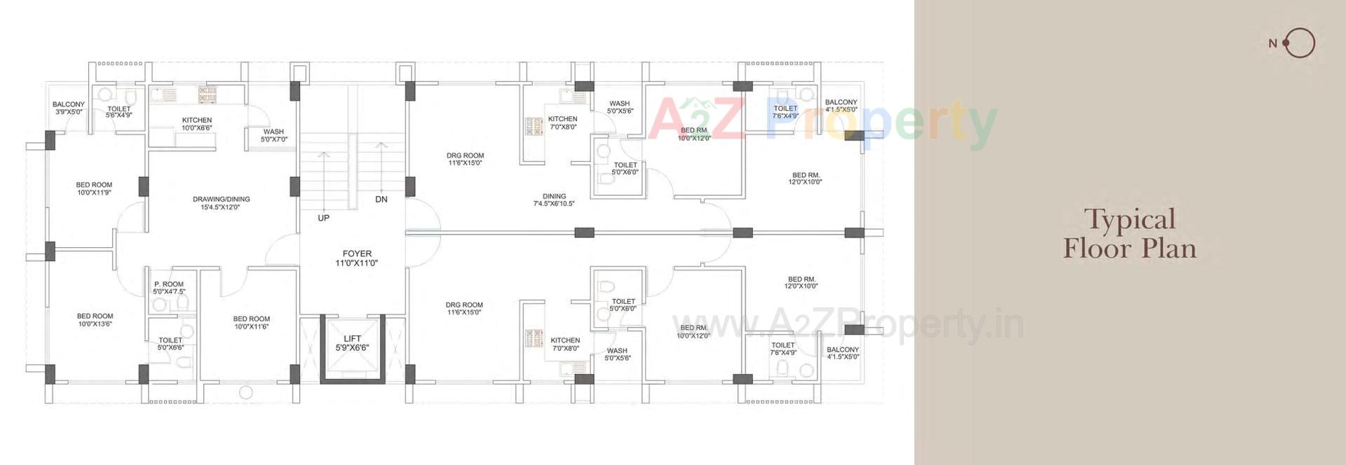 Layout of real estate project Prive' located at Uvarsad, Gandhinagar, Gujarat
