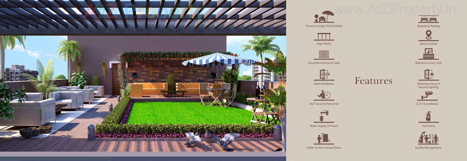 3D Elevation of real estate project Prive' located at Uvarsad, Gandhinagar, Gujarat