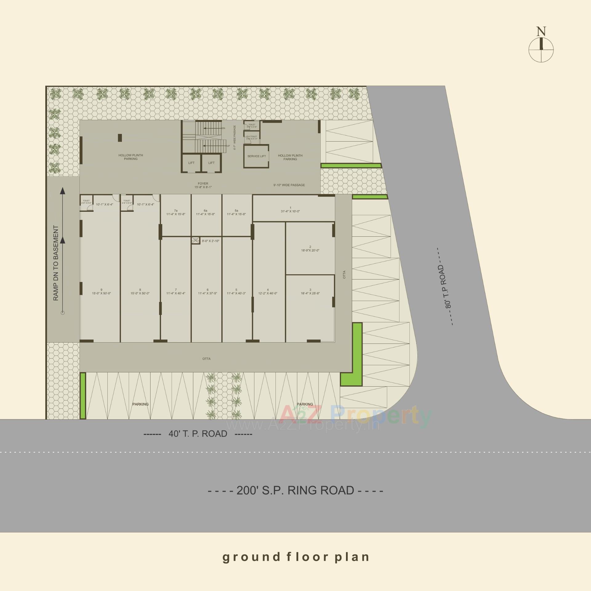 Layout of real estate project Prominence located at Zundal, Gandhinagar, Gujarat