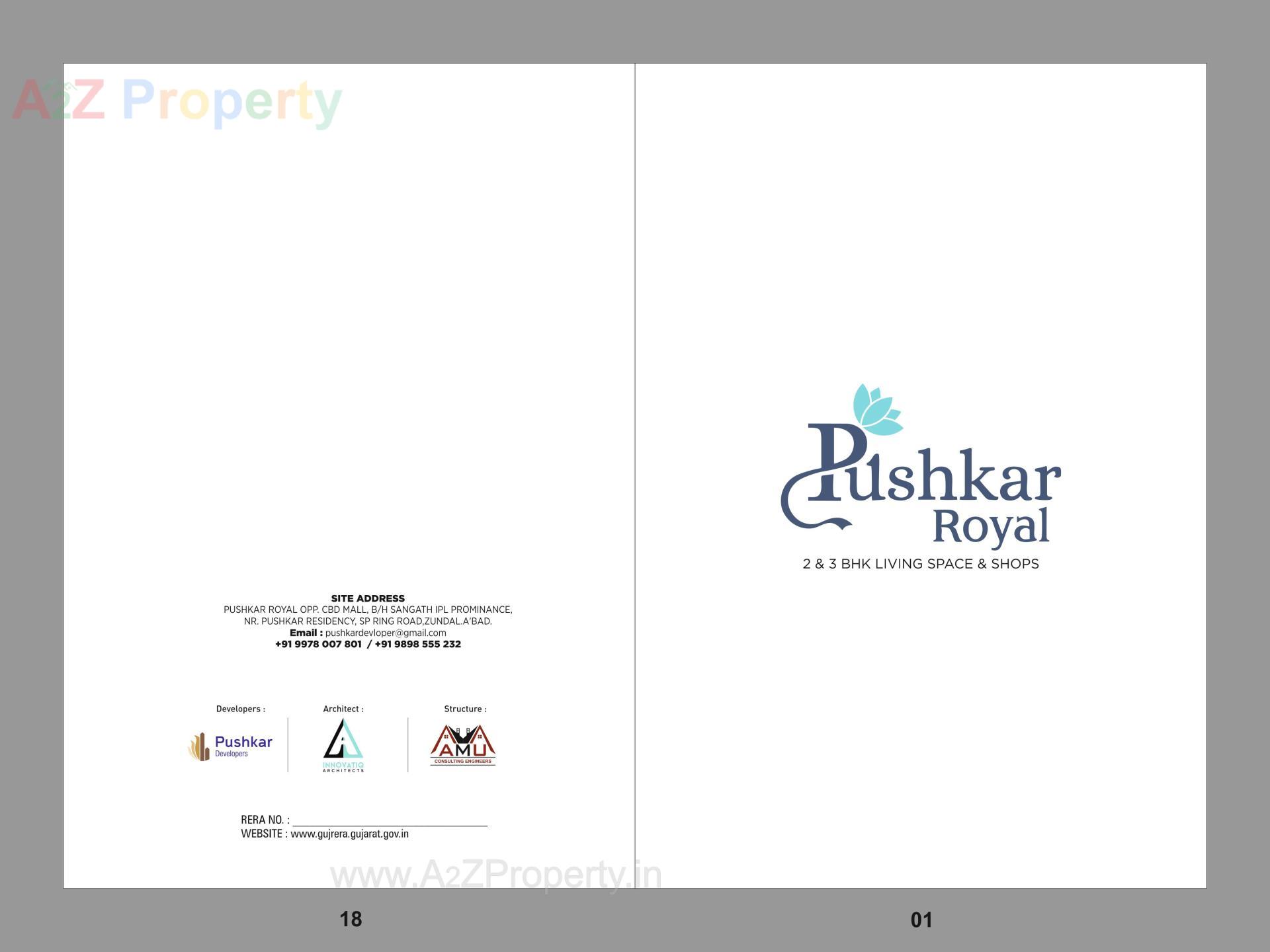  of real estate project Pushkar Royal located at Zundal, Gandhinagar, Gujarat