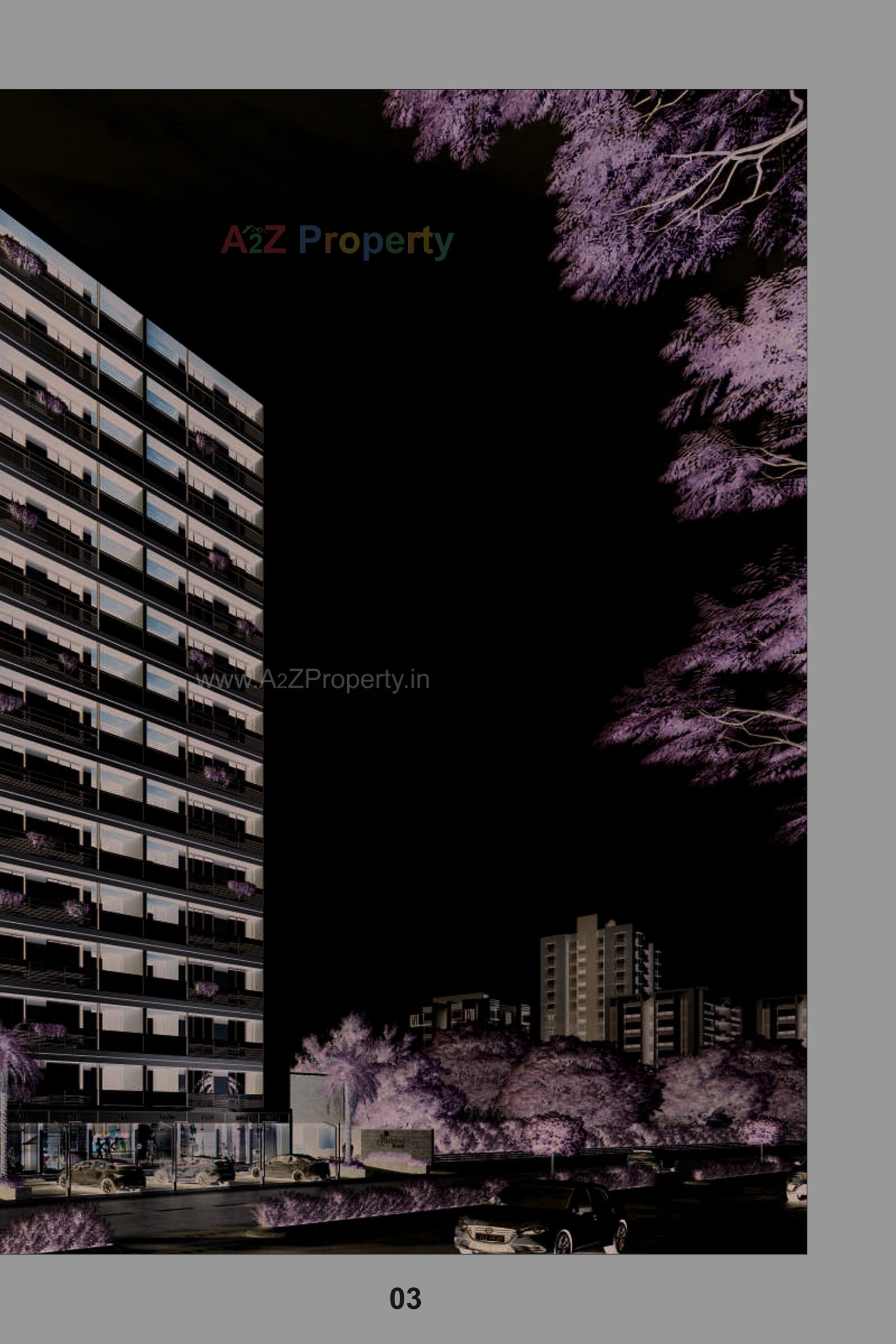 3D Elevation of real estate project Pushkar Royal located at Zundal, Gandhinagar, Gujarat