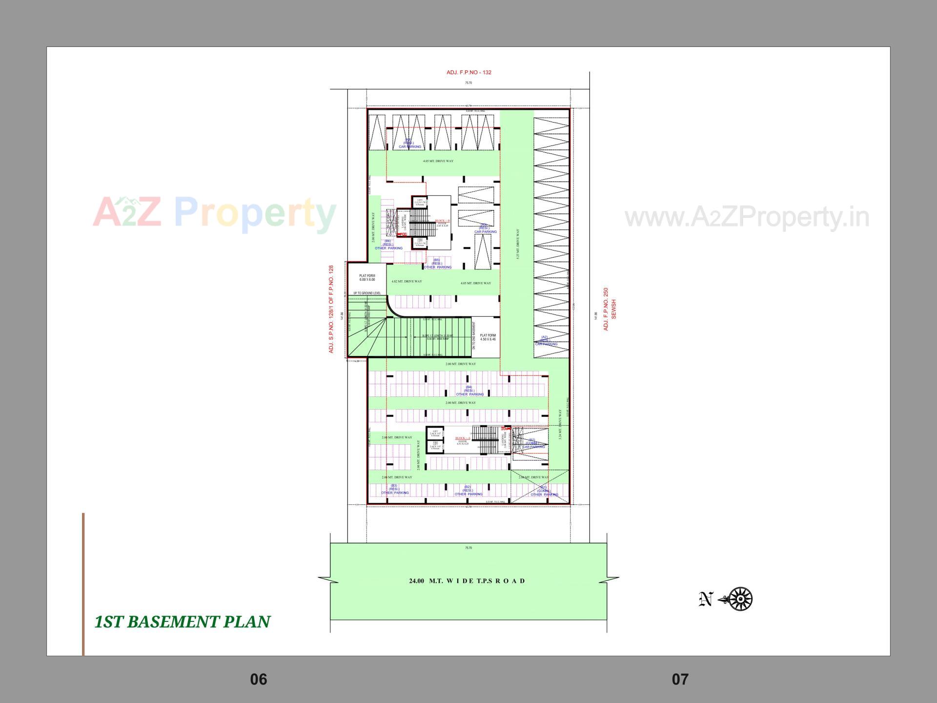 Layout of real estate project Pushkar Royal located at Zundal, Gandhinagar, Gujarat