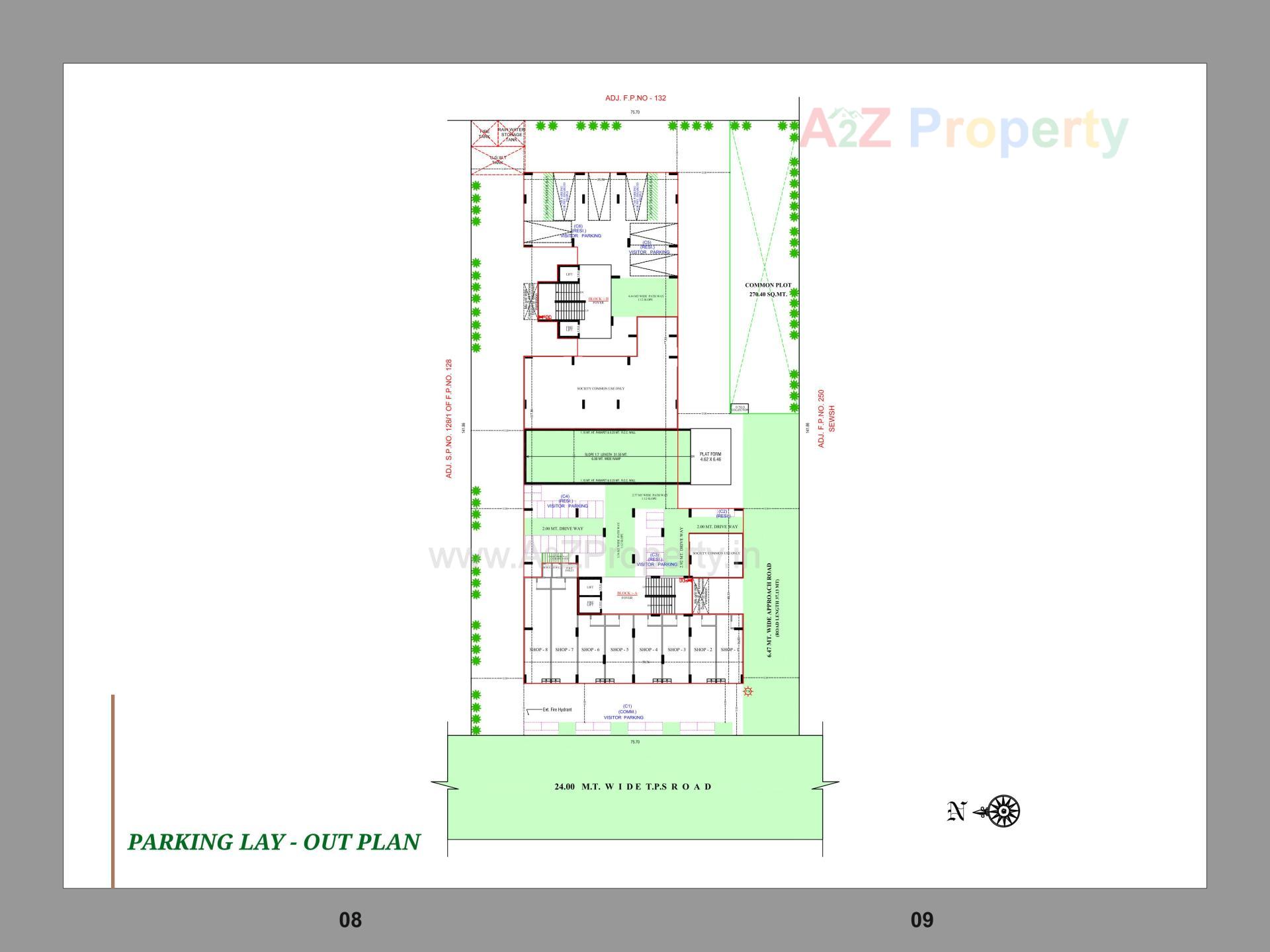 Layout of real estate project Pushkar Royal located at Zundal, Gandhinagar, Gujarat