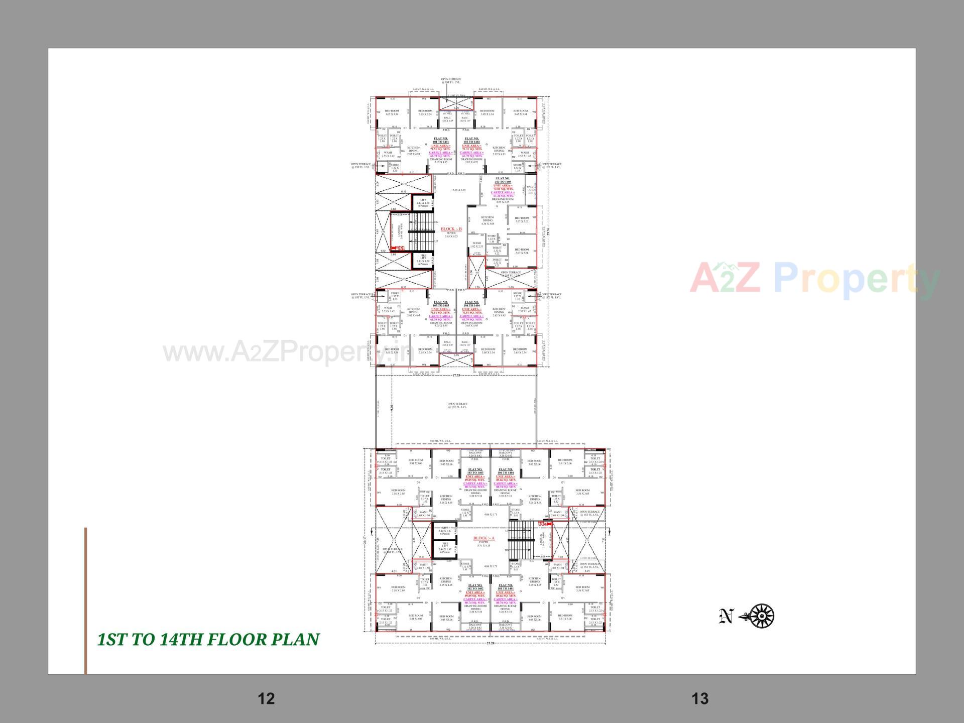 Layout of real estate project Pushkar Royal located at Zundal, Gandhinagar, Gujarat