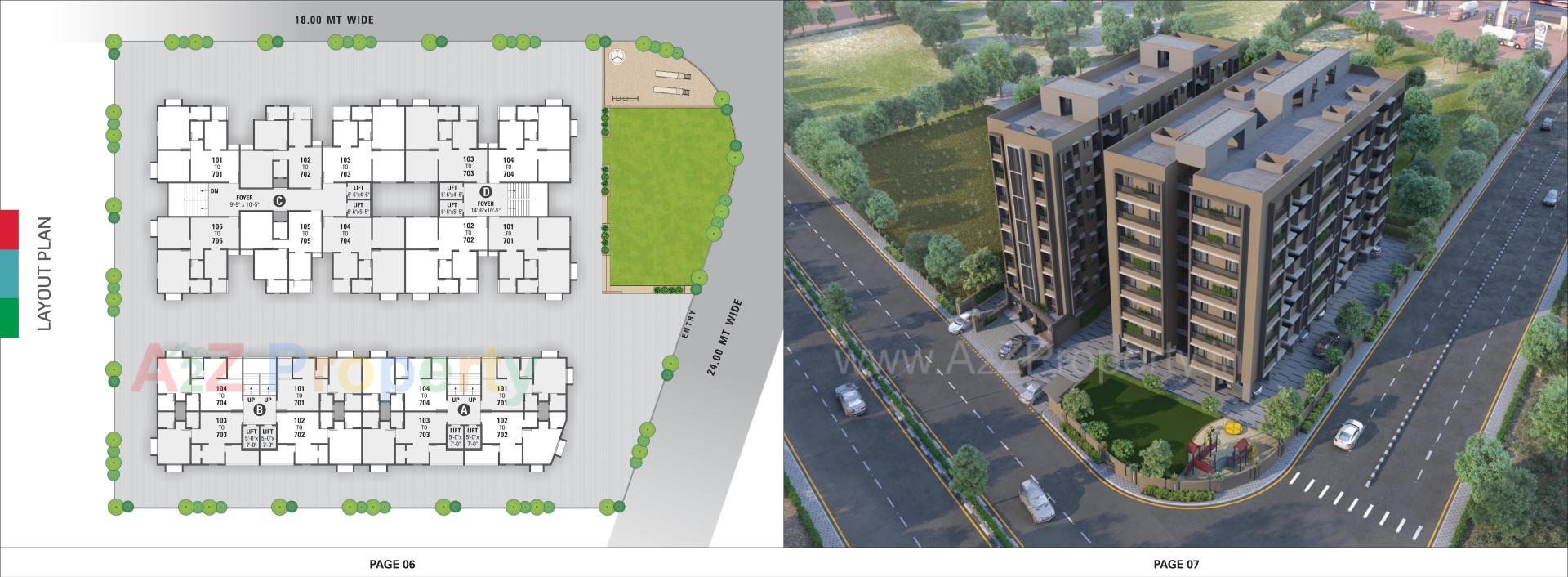 Layout of real estate project Pushpak Heights located at Gandhinagar, Gandhinagar, Gujarat