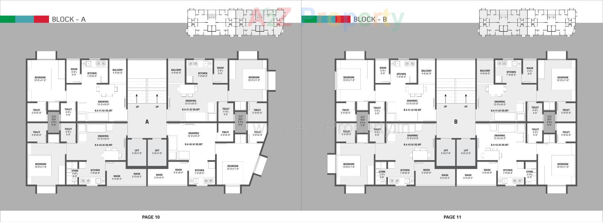 Layout of real estate project Pushpak Heights located at Gandhinagar, Gandhinagar, Gujarat