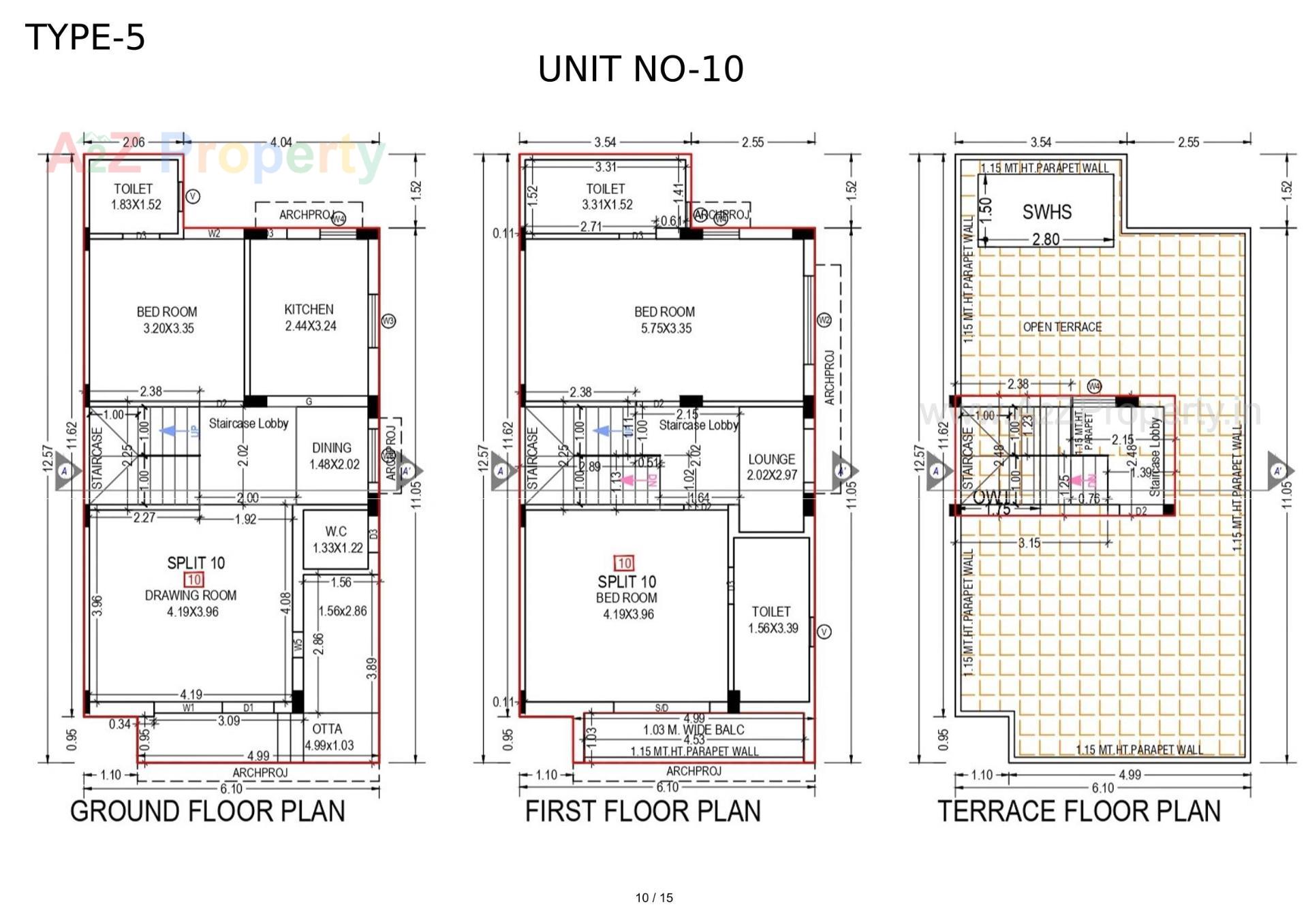 Layout of real estate project Pushpak Villa located at Kalol, Gandhinagar, Gujarat