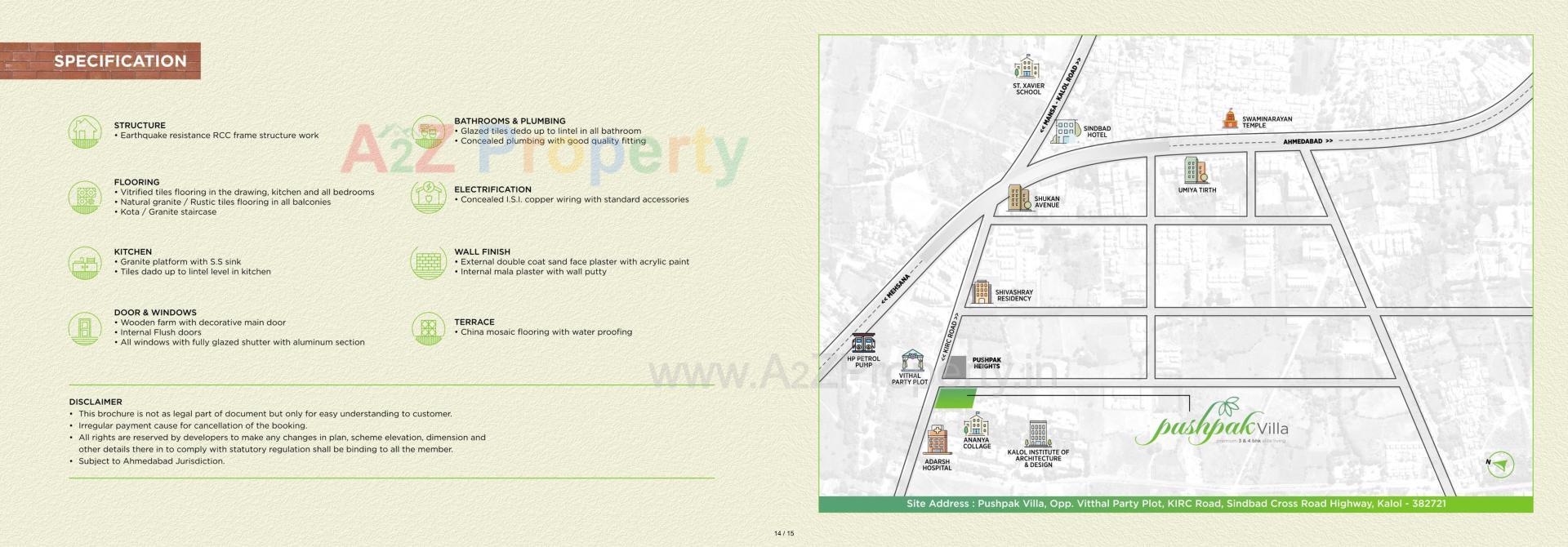  of real estate project Pushpak Villa located at Kalol, Gandhinagar, Gujarat