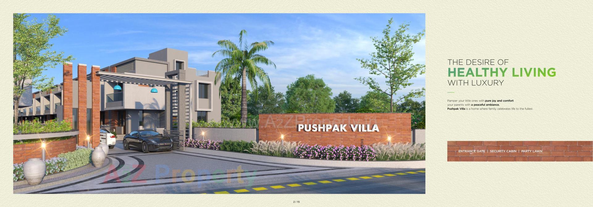 3D Elevation of real estate project Pushpak Villa located at Kalol, Gandhinagar, Gujarat