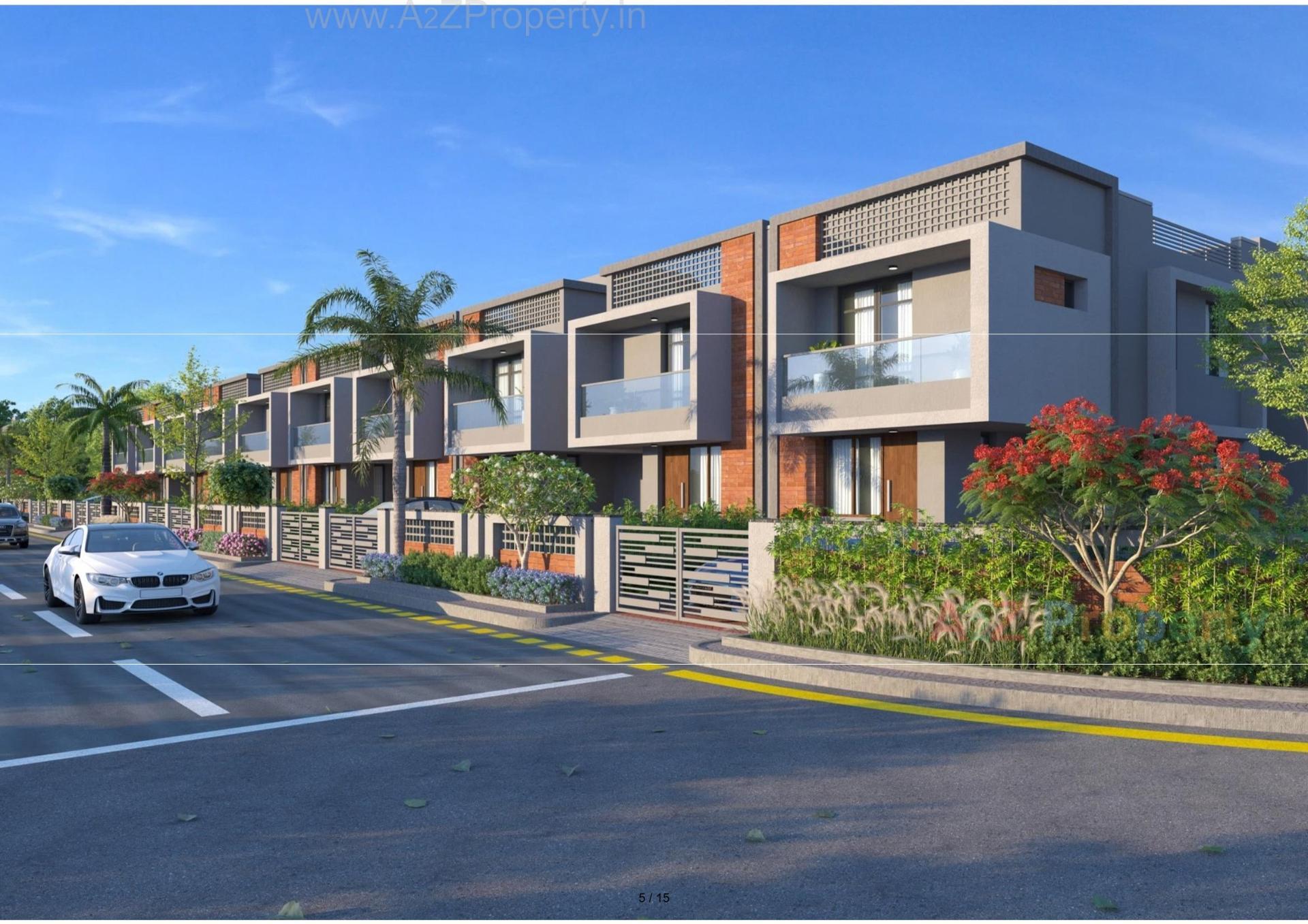 3D Elevation of real estate project Pushpak Villa located at Kalol, Gandhinagar, Gujarat